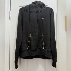 Aviator Nation Ninja Charcoal Gray Hoodie Size M Medium